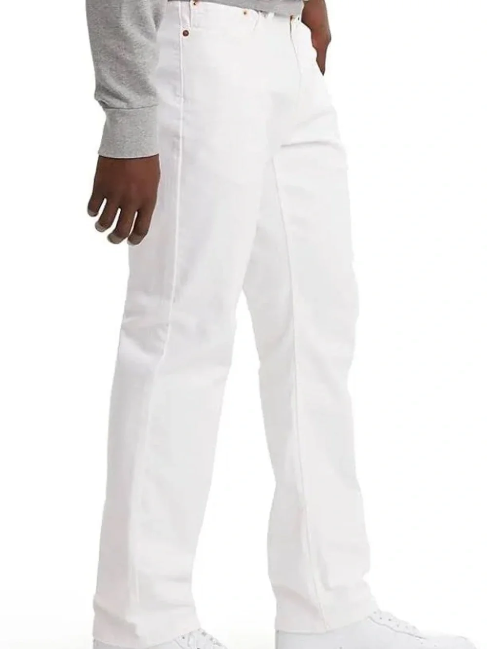 Men’s 541 Athletic Taper White Straight-Leg Jeans NWT